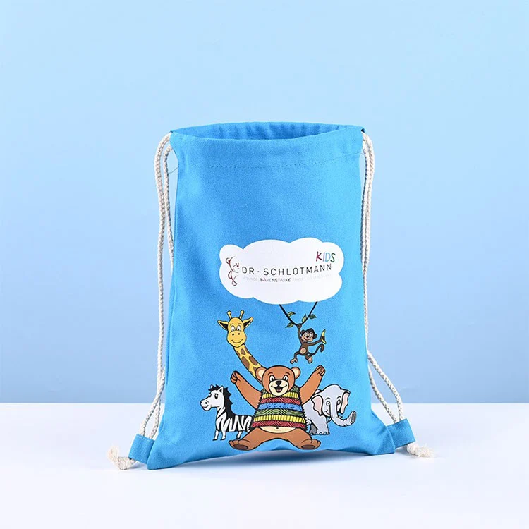 Skulderlærredstaske med snoretræk