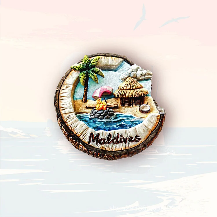 Wooden Travel Souvenir Fridge Magnet